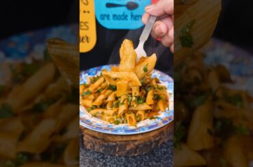 Desi ASMR Masala Pasta | Street-Style Macaroni Recipe #shorts #pasta #recipe