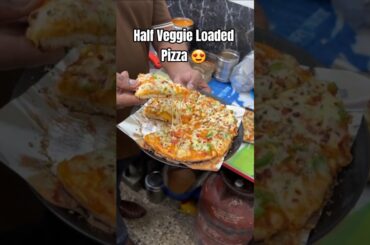 Half Veggie Loaded Pizza Making At Street Of Pune #food #streetfood #shorts #shortsfeed