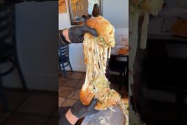 Half pickle pizza/half carbonara calzone! #pasta #pizza #calzone #italianfood #viralfood