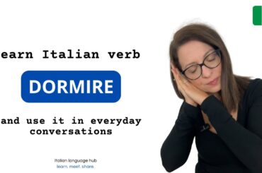 Italian verb DORMIRE in everyday Italian conversations and IDIOMATIC sentences #learnitalian