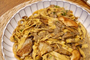 Tagliatelle with Porcini and Oyster Mushrooms