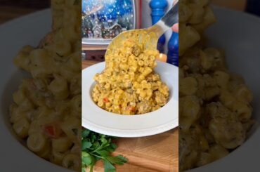 Garlic Chorizo Sausage Pasta🔥 full recipe linked in bio! #italianrecipes #pasta #easyrecipe #pastas