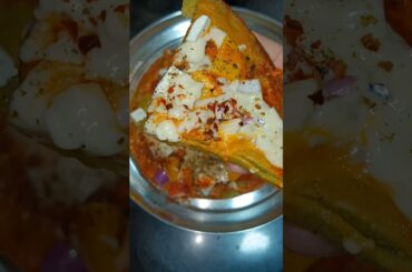 Quick pizza recipe with healthy base😋|#dinnerrecipe #fyp#moongdalpizza🍕#viral#healthyeating#shorts