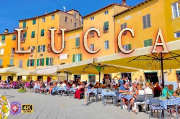 LUCCA ITALY ✨ Mystery of Labyrinth & Ovular piazza Walking tour 4K Fascinating town of Tuscany