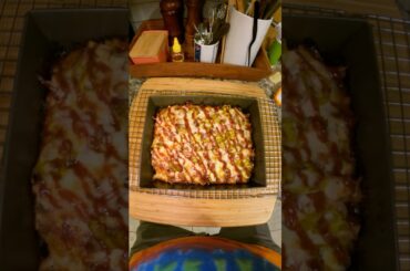 BBQ CHICKEN PAN PIZZA ON CRUNCHY SOURDOUGH CRUST #pizza #asmr #cooking #food #shorts #bbq