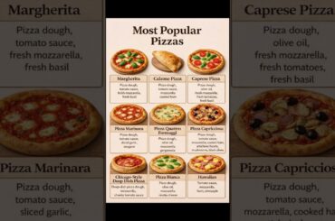 MOST POPULAR PIZZAS #pizza #pizzadough #pizzalover