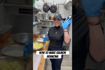 How to make a salmon arancina! #italianfood #arancina #streetfood