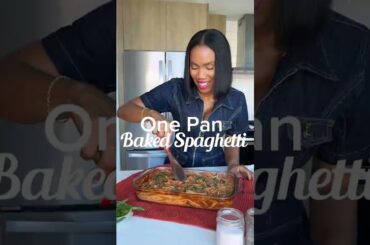 Creamy Baked Spaghetti! Save the recipe in the description box!