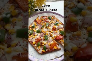 Turn Bread into Pizza recipe #pizza #breadpizza #shorts