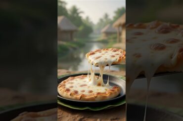 village pizza making ASMR #asmrcooking #asmrfood #naturephotography #miniaturecooking #minipizza