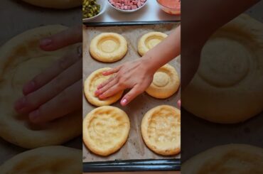 🍕 Mini Homemade Pizzas (6 pcs) #pizza #dough #easyrecipe #homemade #baking #pizzarecipe