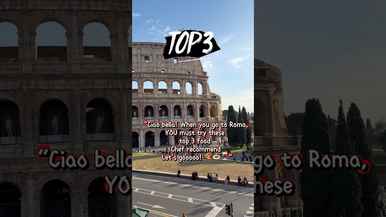 “Ciao bella! When you go to Roma, YOU must try these top 3 food #cheflife #top3 #roma #rome #food “Ciao bella! When you go to Roma, YOU must try these top 3 food #cheflife #top3 #roma #rome #food