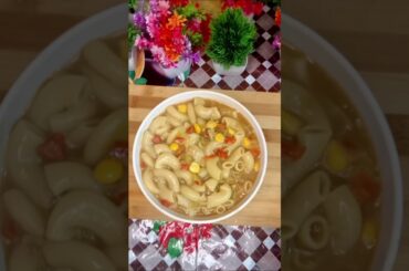 "Let's Make" Macaroni Soup recipe 🤤#shorts #video#cooking #food#macaroni soup#Hunny & Eva's kitchen