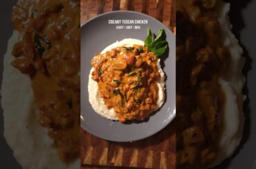 Creamy Tuscan Chicken with Buttery Mashed Potatoes #tuscanchicken #homemade #lunch #dinner #recipe