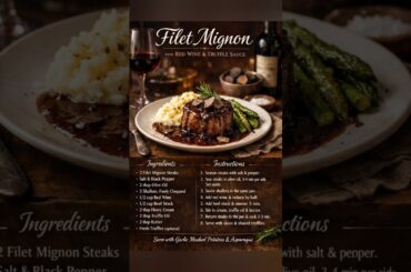 Filet Mignon with Truffle Sauce | An Elegant Dish #food