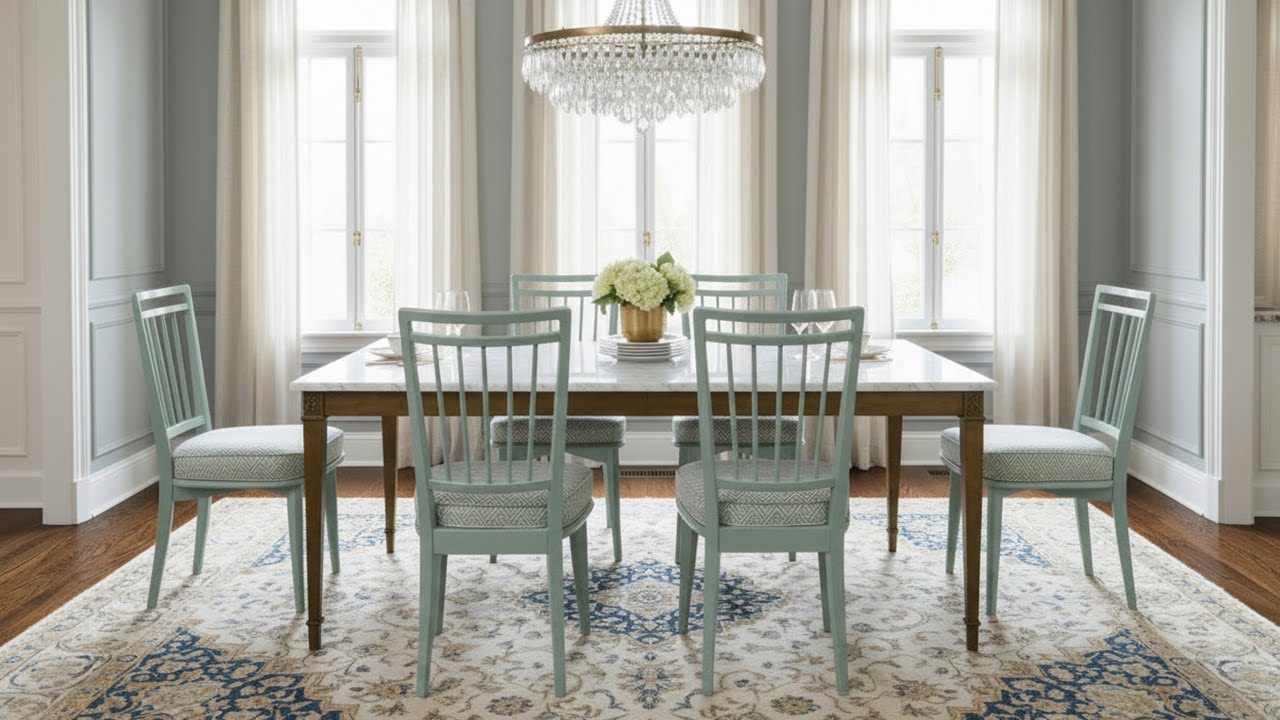 DC-5228 Set of 6 Mid-Century Modern Dining Chairs in Sage Green Lacquer DC-5228 Set of 6 Mid-Century Modern Dining Chairs in Sage Green Lacquer