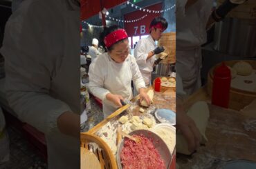 Making the Dough for the Bao Buns. Chinese Food. Italy Food Festival