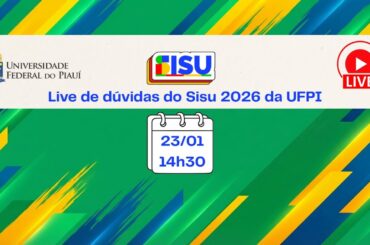 Live de dúvidas do Sisu 2026 da UFPI