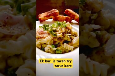￼😍Restaurant-style white sauce pasta at home 🍝😂#viral #food #foodie #shorts #easyrecipe