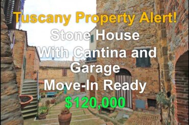 €120,000 Move-In Ready Stone House in Tuscany | 4 Beds, Cantina & Garage in Historic Petroio