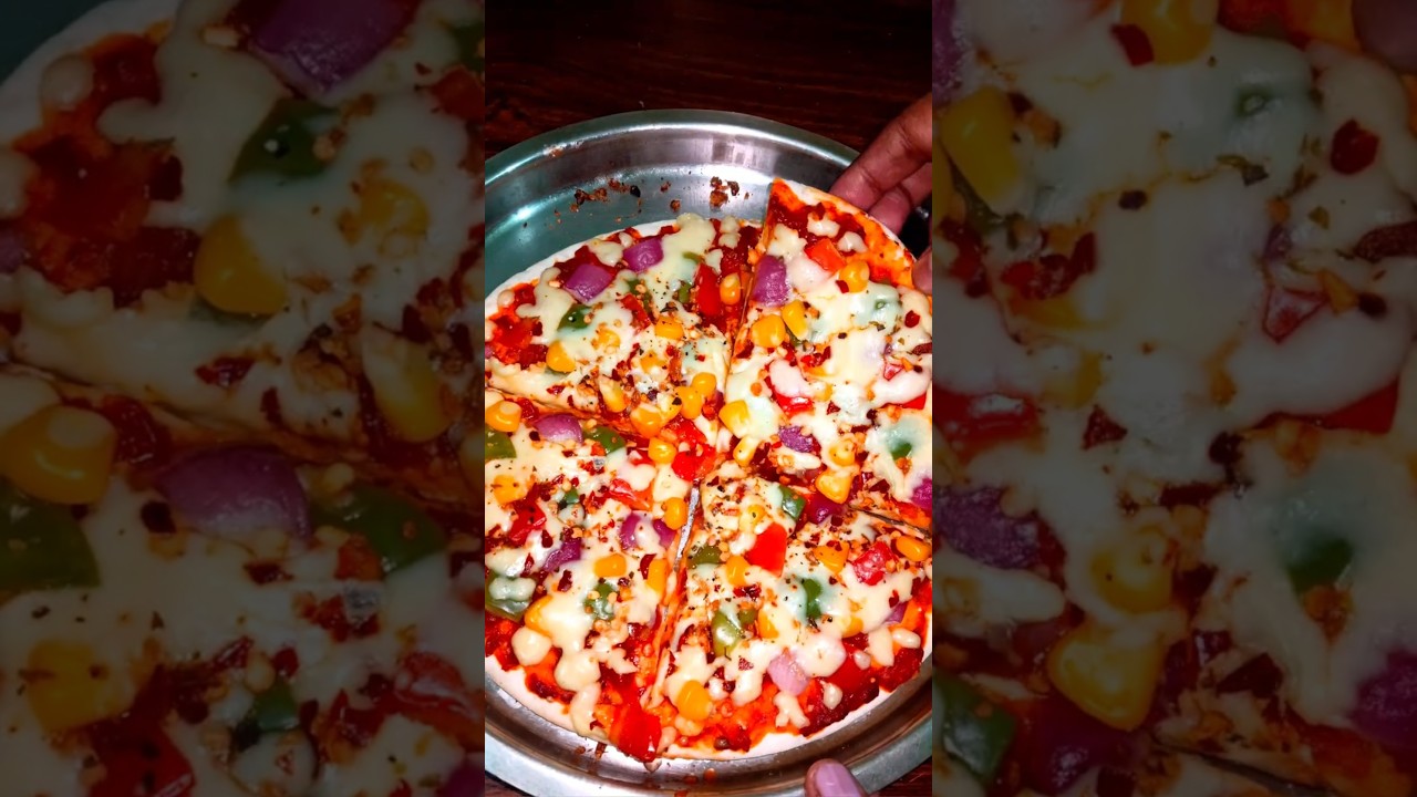 🍕 Cheesy Veg Pizza on Pan | Tawa Pizza Recipe | #pizza #cheeseburst #food #cooking #recipe #shorts 🍕 Cheesy Veg Pizza on Pan | Tawa Pizza Recipe | #pizza #cheeseburst #food #cooking #recipe #shorts