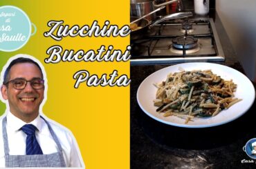 Bucatini con le Zucchine | Classic Italian Courgette Pasta #food #easyrecipe #vegetarian