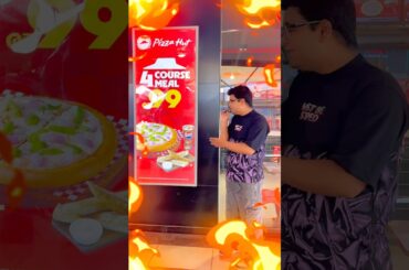 PIZZA HUT 4 COURSE MEAL 99😱😍PIZZA,GARLIC BREAD,COKE🤤CHEAPEST MEAL EVER🤩|REVIEW👀#shorts#pizzahut