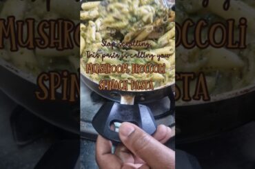 mushroom broccoli spinach pasta 🍝 #fyp#explore#explorepage#pastalover#trendingnow