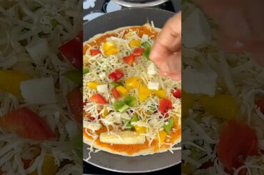 Without oven no yeast pizza recipe #viral #food #recipe #trending #pizza #ytshorts #cooking #desi