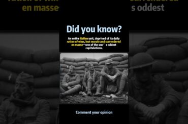 WWI Italians Surrendered—Because the Wine Ran Dry.#history #shorts