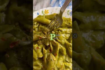 Currently my favourite-Pesto pasta🤌🏻😍Try this easy recipe 😋😇#ytshorts #foodie #weekendcooking