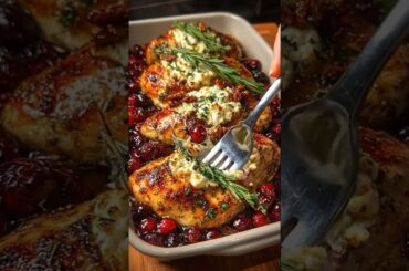 Honey Cranberry Chicken Bake with Ricotta Cheese  #youtubeshorts #cooking #bonnecuisine #explore