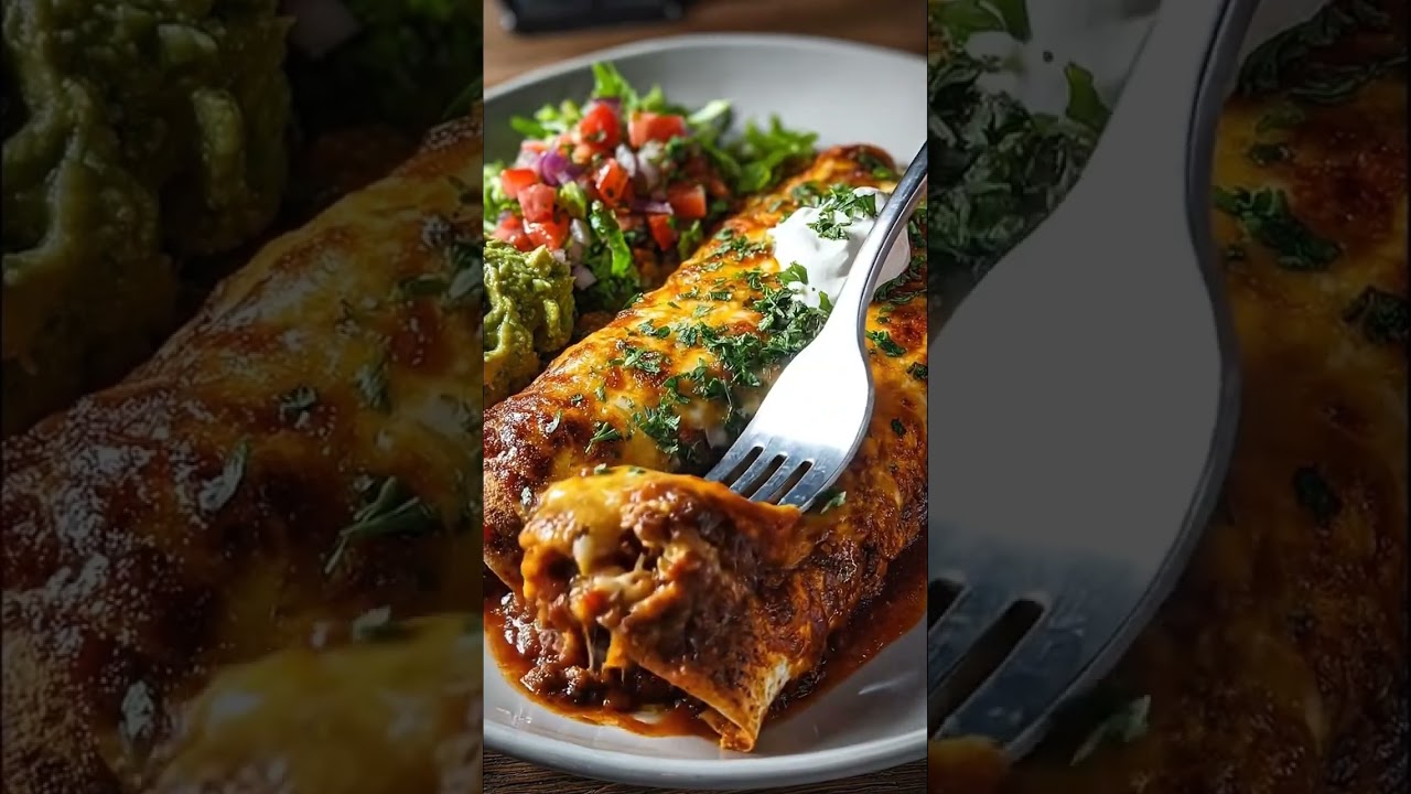 Cheesy Beef Enchiladas with Red Sauce #youtubeshorts #cooking #bonnecuisine #beef #explore #food Cheesy Beef Enchiladas with Red Sauce #youtubeshorts #cooking #bonnecuisine #beef #explore #food