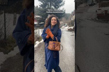 It snowed in Sila 🏔️ let’s go have an italian lunch in the mountains in Italy.