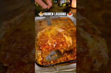 RAMEN LASAGNA - Wifey made me do it, but I ain't mad it🔥#ramenhack #ramen #ramennoodles