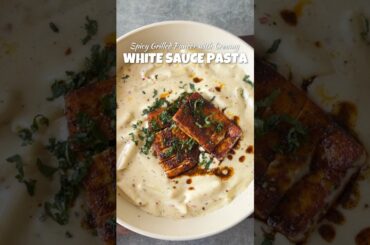 White Sauce Pasta with Grilled Paneer || #shorts #recipe