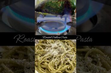Roasted Creamy Poblano Pasta Sauce #pasta #recipe #food