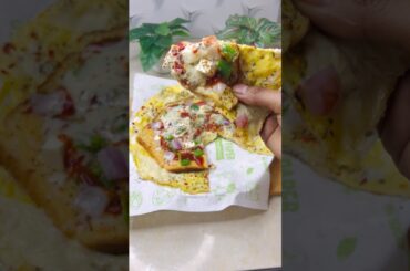 Bread Pizza recipe 🍕|Quick street style snack #short #pizza #ytshorts #shortsfeed #viralvideo #yt