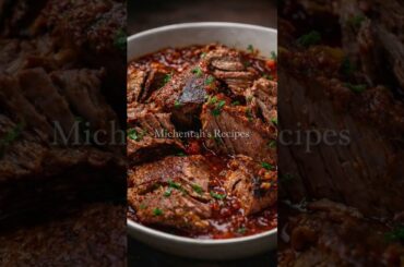 Fork-tender Italian pot roast simmered in rich tomato sauce 🍅 Cozy comfort food