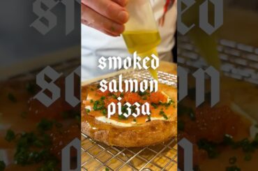 Wolfang Puck’s Smoked Salmon Pizza 🍕🌱 #shorts