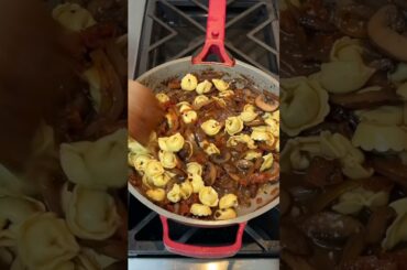 Creamy One Pot Tortellini with Sun Dried Tomatoes ✨ Easy Vegetarian COZY FAMILY DINNER! #recipe