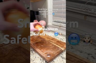 First thing I do to keep myself safe during a snowstorm 🥶 #humor #safetips #snowstorm #cooking