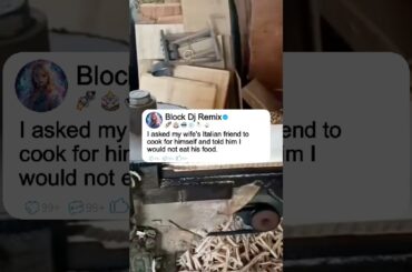 I asked my wife's Italian friend to cook for himself and told him I would not eat his food. #shorts