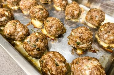 Baked Meatballs in Oven Recipe - My Italian Recipe is so Easy! No Frying!