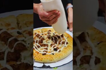 French kabab pizza 🍕🍕🍕🍕🍕🍕 food