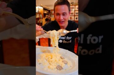 The Original Fettuccine Alfredo in Rome, Italy! #shorts #food #markwiens