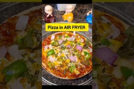 Pizza in Air Fryer | Crispy Base & Cheesy Pizza at Home #shorts #fun #pizza #funny #shortsfeed #yt