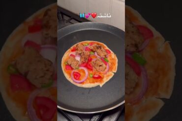 Breakfast minivlog🦋💕kabab paratha pizza 🍕 #shortsfeed #food #minivlog #cooking #shorts