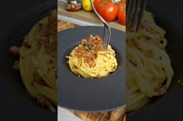 Authentic Carbonara 😍🍝#shorts #pasta #recipe #viralshort