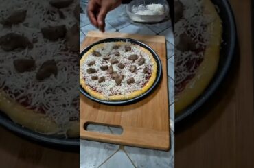 Italian Style Baked Pizza at Home | Quick Pizza Recipe #BakedPizza, #Shorts,# RannarShondhane,
